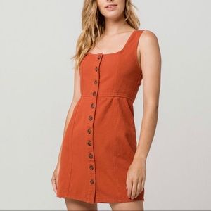 NEW Rust Twill Button Up Dress